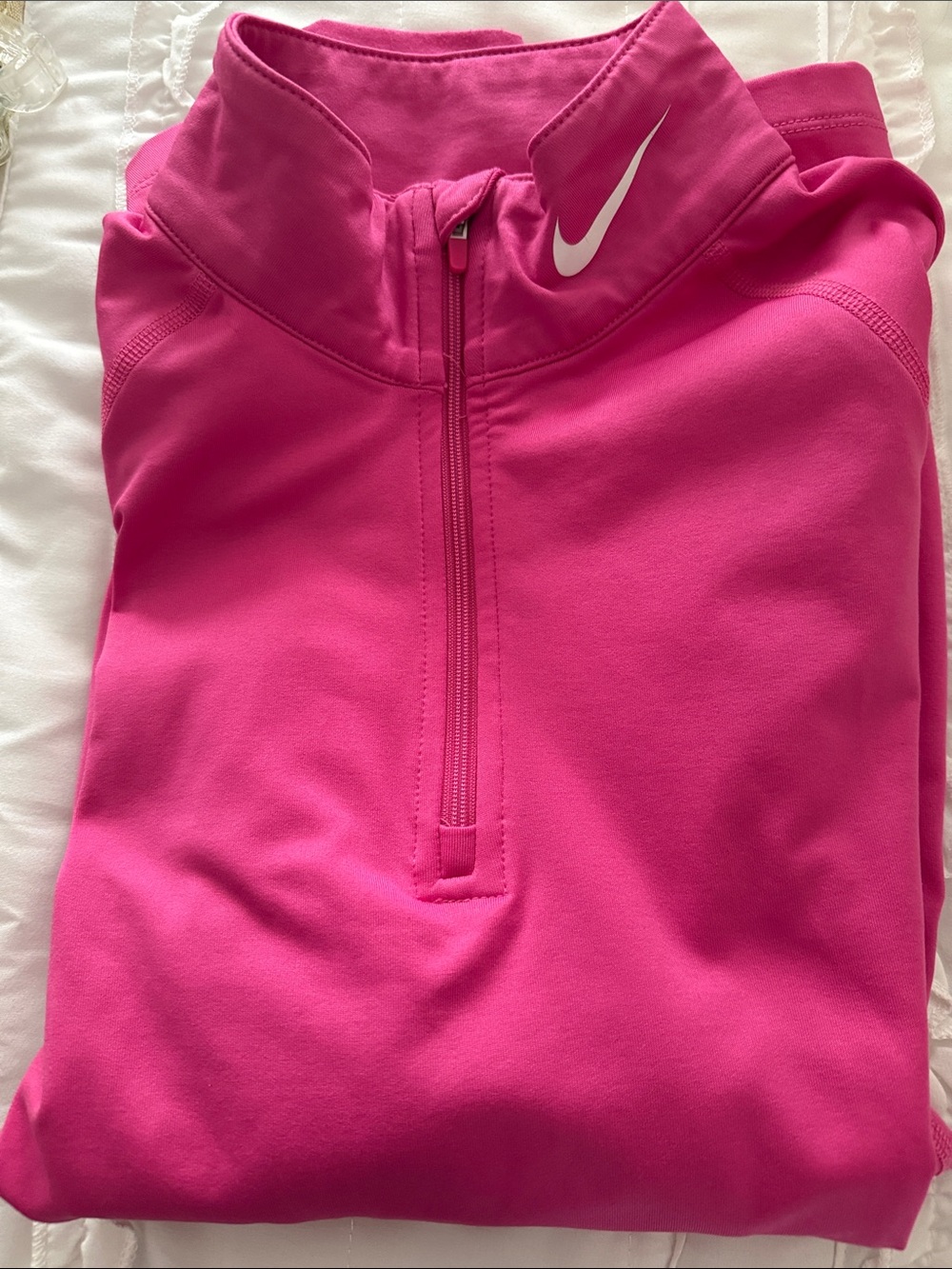 Nike Pink Half-Zip Athletic Pullover-M